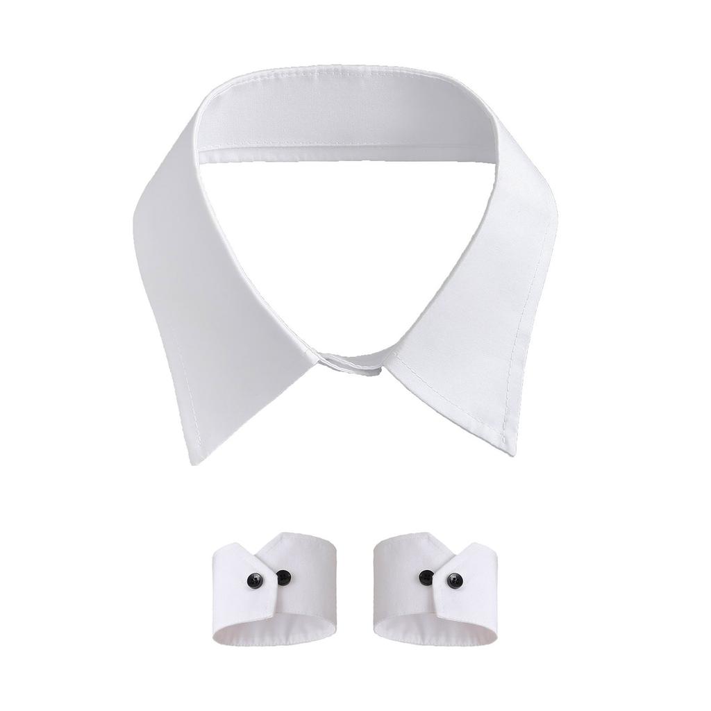 False Wrist Cuff Collar Set Elegant Detachable Sweet False Collar Detachable for Lady Delicate Versatile Collar