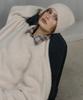 Lonkeu Beanie Set Oversized Knit (Ivory)