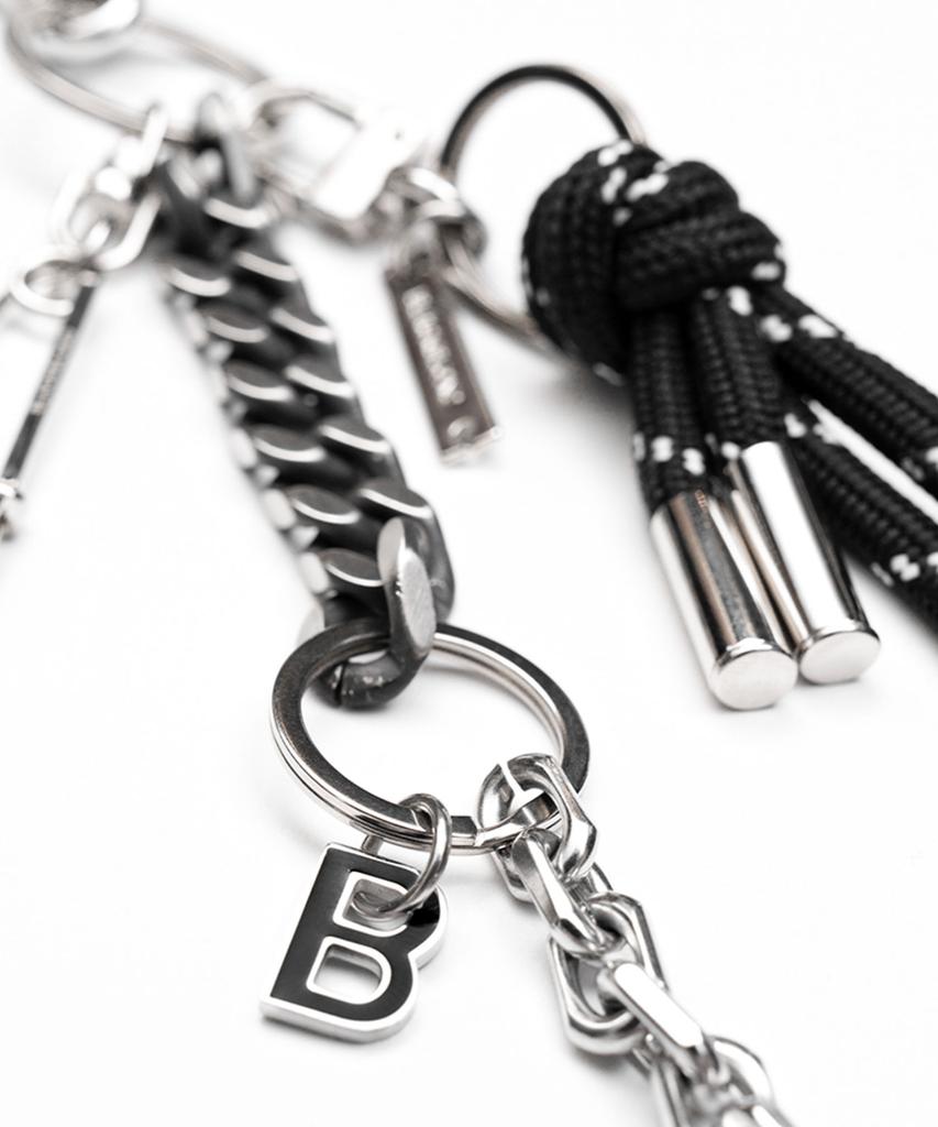 BLACKBLOND Bbdy 2-Stripe Detachable Rope Pants Chain (Silver & Black)