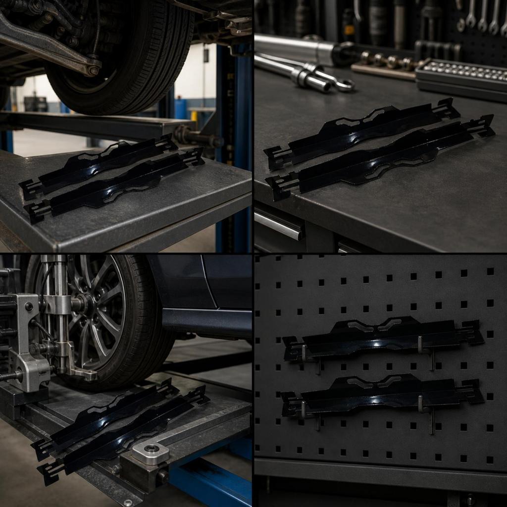 2 Pieces Wheel Alignment Plates | Slotted Adjustment Points, Positioning Tool,