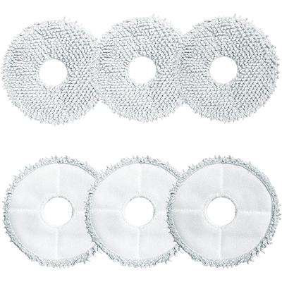 6 PCS Fiber Mop Pads Rags Vacuum Cleaners Accessories Sweeping Robot Mop Cloths Fiber Material for Dreame X10/L10s Ultra