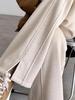 Women's Plus Size Velvet Herringbone Wool Wide-Leg Pants for Autumn/Winter