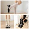 Y2K Ruffle Socks Ultra-thin Knee High Socks Japanese Style Black Lace Socks  Girls