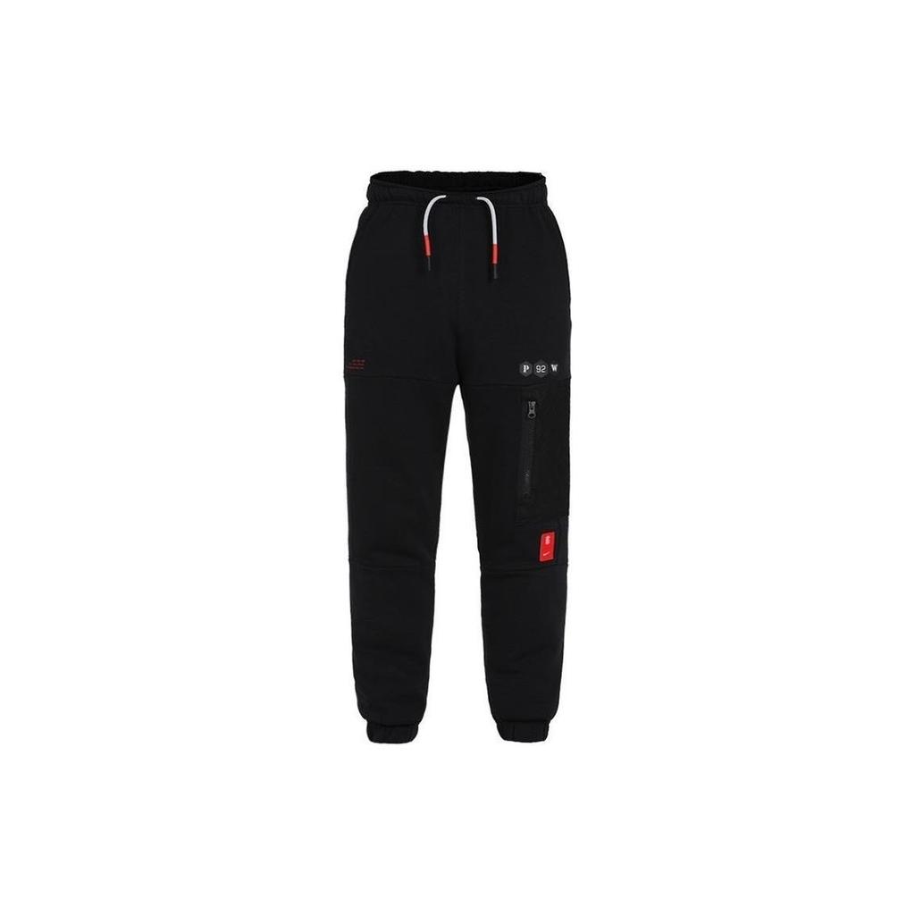 Nike Fleece-Lined Solid Color Sports Training Basketball Sweatpants Men Bottoms Black CK6664-010