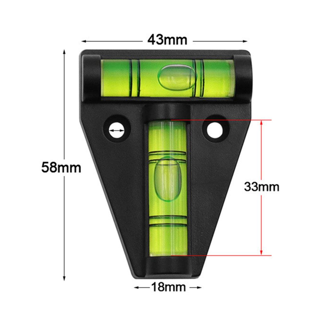 5 STÜCK Horizontale Kunststoff Mini T-Typ Wasserwaage T-Typ Libelle Dreieckswasserwaage Messkit Dosenlibelle Blasen Neigungsmesser