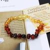 Ekte Baltic Amber Teething Armbånd Rå og ankel babyperler for bitringer