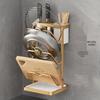 Wall-Mounted Multi-Functional Storage Rack: Cutting Board, Lid, Knife, Spoon, Chopstick Holder - No-Drill Installation.