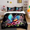 Bird Floral Music Decor Set Soft Comfortable Duvet Cover Bedding Set Included 1*Duvet Cover & 2*Pillowcases, Gift