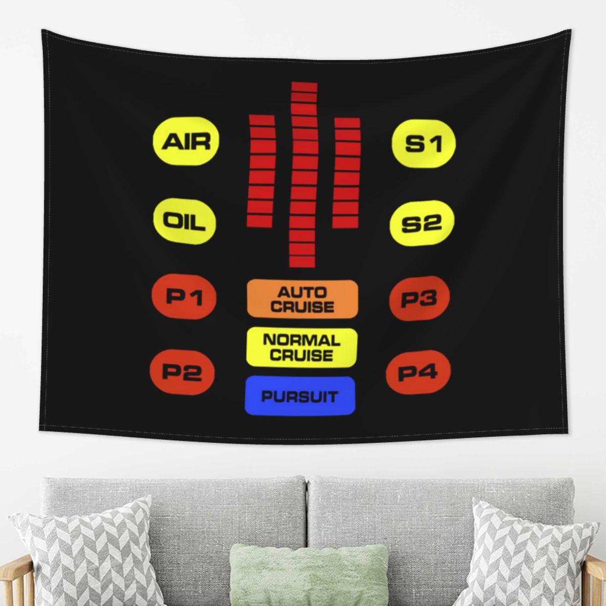 Kitt Voice Box Knight Rider Tapestry Wall Hanging Aesthetic Home Decoration Tapestries for Living Room Bedroom 74x94cm(29x37in)