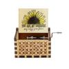 New You Are My Sunshine Music Box Color Printing Wooden Hand Crank Musical Box Birthday Present Valentine's Day Christmas Gift