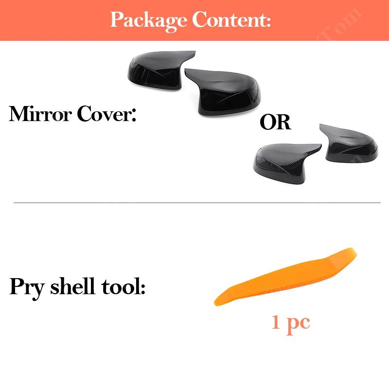 For BMW X5 F15 X6 F16 X3 F25 X4 F26 2014 - 2018 Mirror Cover Caps Horn High Quality Carbon Fiber Accessories 2017 2016