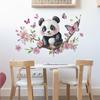 1 Stück Panda Kirschblüte Wandaufkleber PVC Selbstklebender Wandaufkleber Schlafzimmer Wohnzimmer Verschönerung Dekoration Wandaufkleber