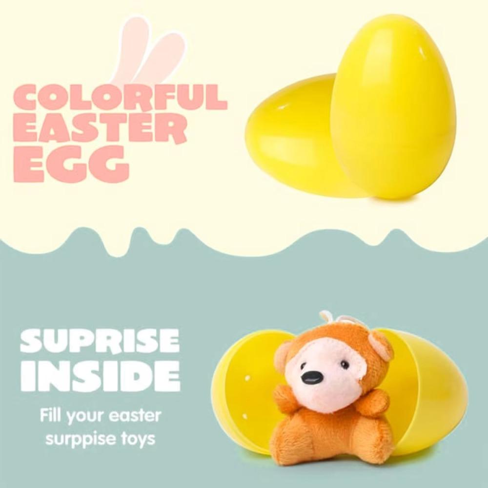 12/24 ks Mini plněná velikonoční vajíčka s plyšovými zvířátky Velikonoční překvapení vajíčka Předplněná velikonoční vajíčka