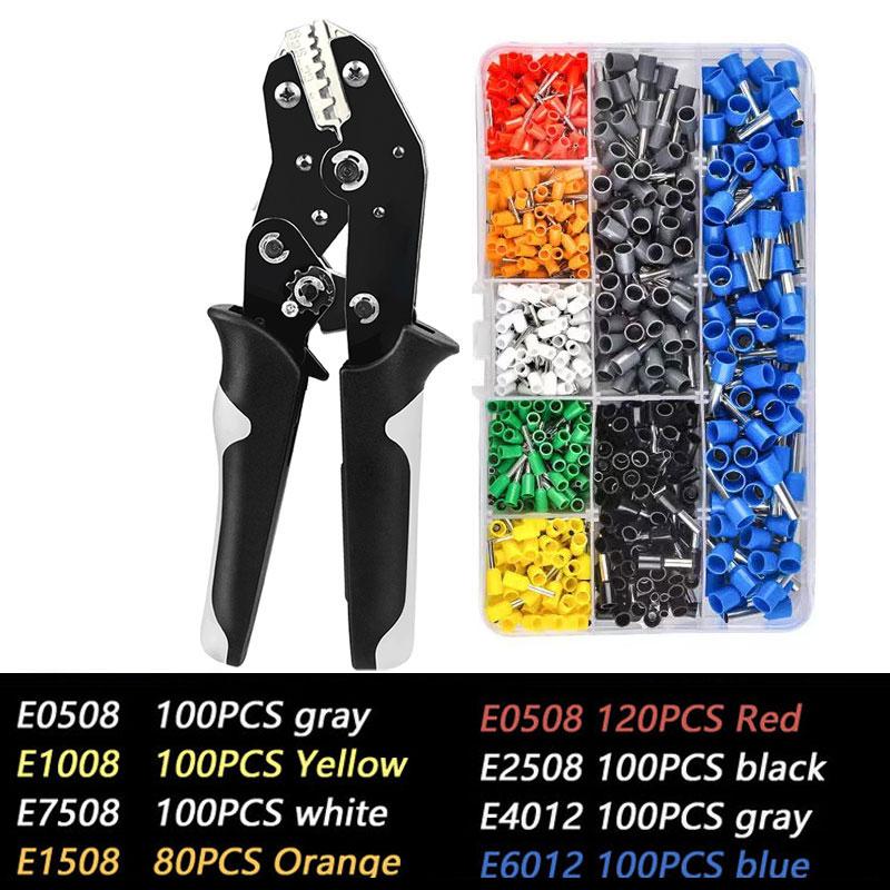 Szczypce zaciskowe zapadkowe SN-06WF Szczypce zaciskowe do zaciskania na zimno typu europejskiego VE Szczypce zaciskowe z końcówką igłową