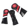 3Pcs Driver/Fairway Wood/Hybrid Club Head Cover Set Leather Golf-Club Headcovers Portable Golf Accessories for Women Men