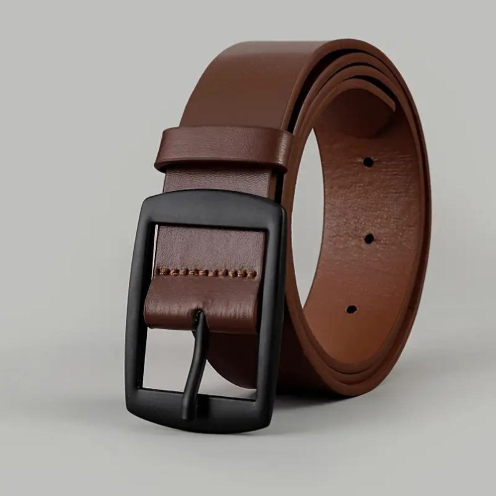 

Luxury PU Leather Belt Famous Brand Designer Waist Strap Retro Waistband For Man кавовий