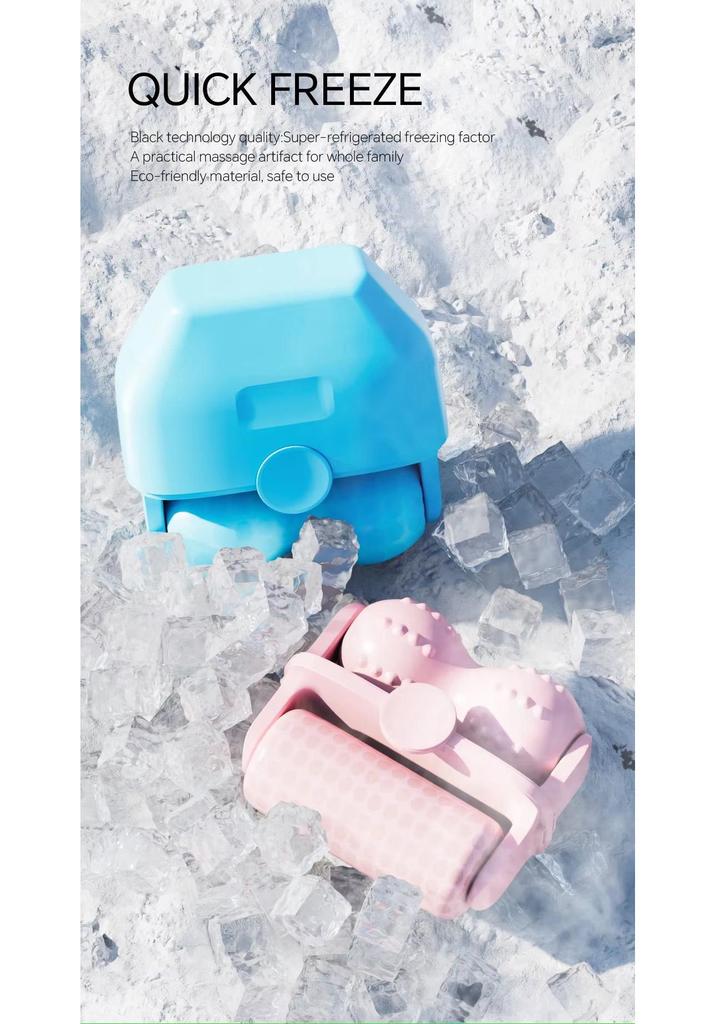 Dual-Head Ice Roller & Gel Cold Compress Massager