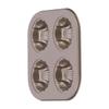 4Cavity Quadrate Baking Pan Mini NonStick Heavy Duty Carbon Steel Cupcake Mold for Microwave(Deep Shell Baking Pan )
