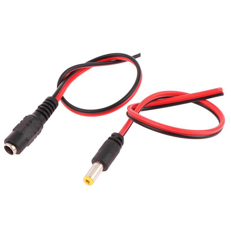 5 szt. Kabel Zasilający DC Męski Żeński Wtyczka 12V Kabel Adaptera DC Złącze Wtykowe Do Kamery CCTV Wtyczka DC 5.5*2.1Mm