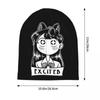Kawaii Miss Komi Excited Bonnet Hat Goth Street Skullies Beanies Hüte Komi San Anime für Unisex Frauen Strickmütze Frühling Dual-Use-Cap