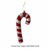 Flocked Candy Cane Decorative Flocked Christmas Ornament Holiday Hanging Decoration Christmas Themed Christmas Tree Decoration