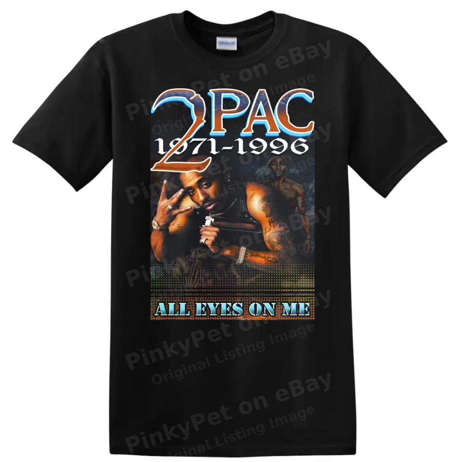 T-shirt Tributo 2PAC All Eyes On Me Hip Hop Vintage Grafica