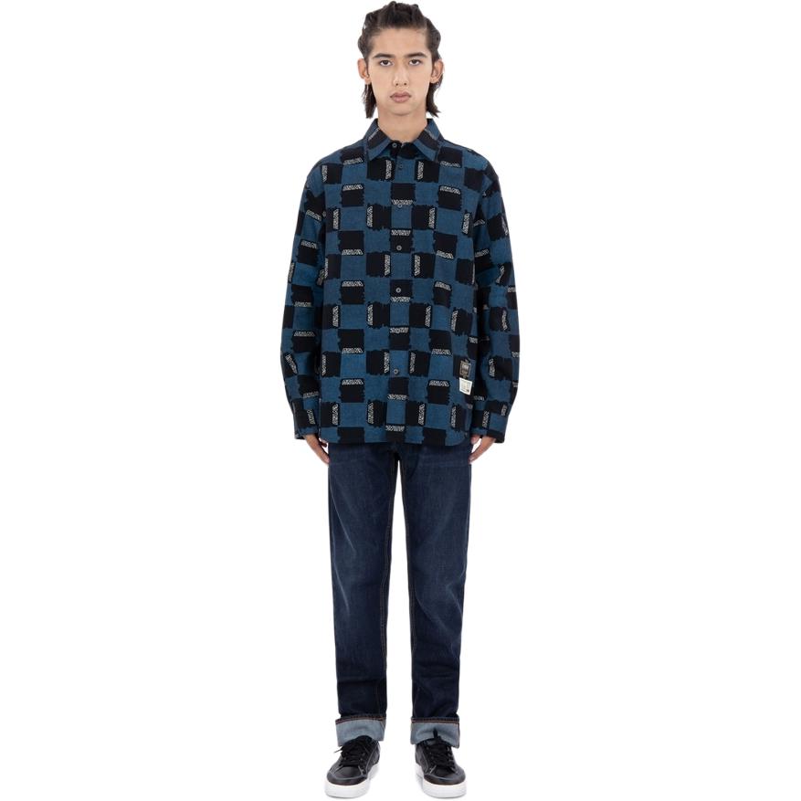 Evisu Aw22 Checkerboard Long Sleeve Shirt Men Shirts Multicolor 2EAHTM2SL157RXDN