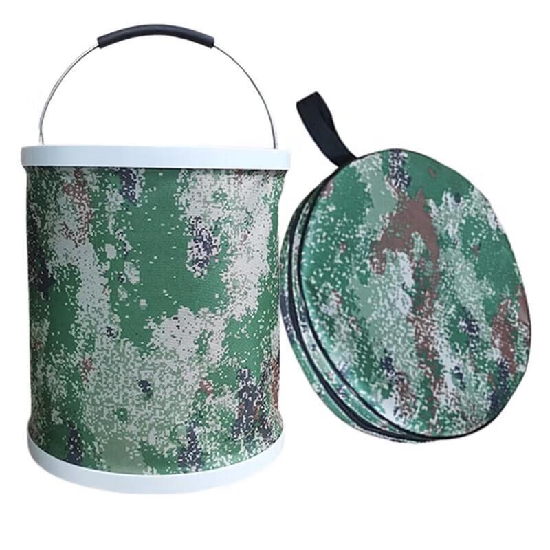 Camouflage Portable Folding Water Bucket