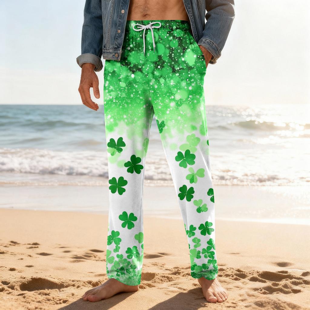 Men's Home Soft Pajama Pants Drawstring With Pockets Casual Sports Pants