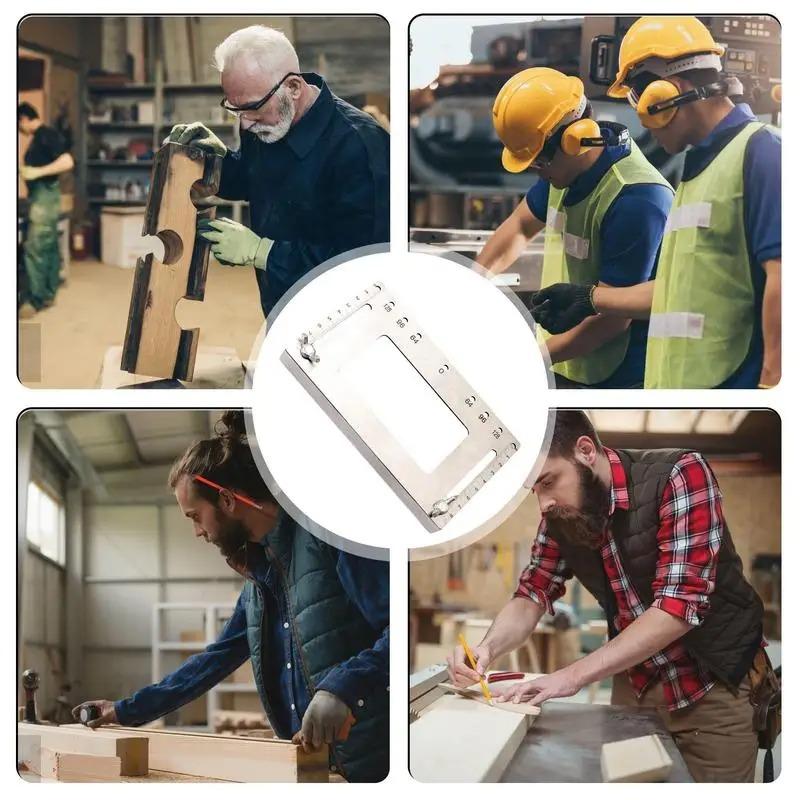 Wood Drilling Dowelling Guide Stainless Steel Professional Adjustable Hole Punch Locator Portable Woodworking Accessories