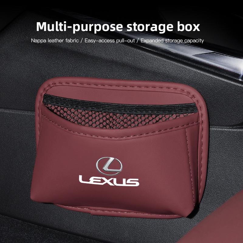 AIN1 Car Organizer Pocket Bag Cards Phone Key Paste Bag Interior Keychain For Lexus F-SPORT ES RX NX LS UX LM LX GX LC RZ IS CT GS RC
