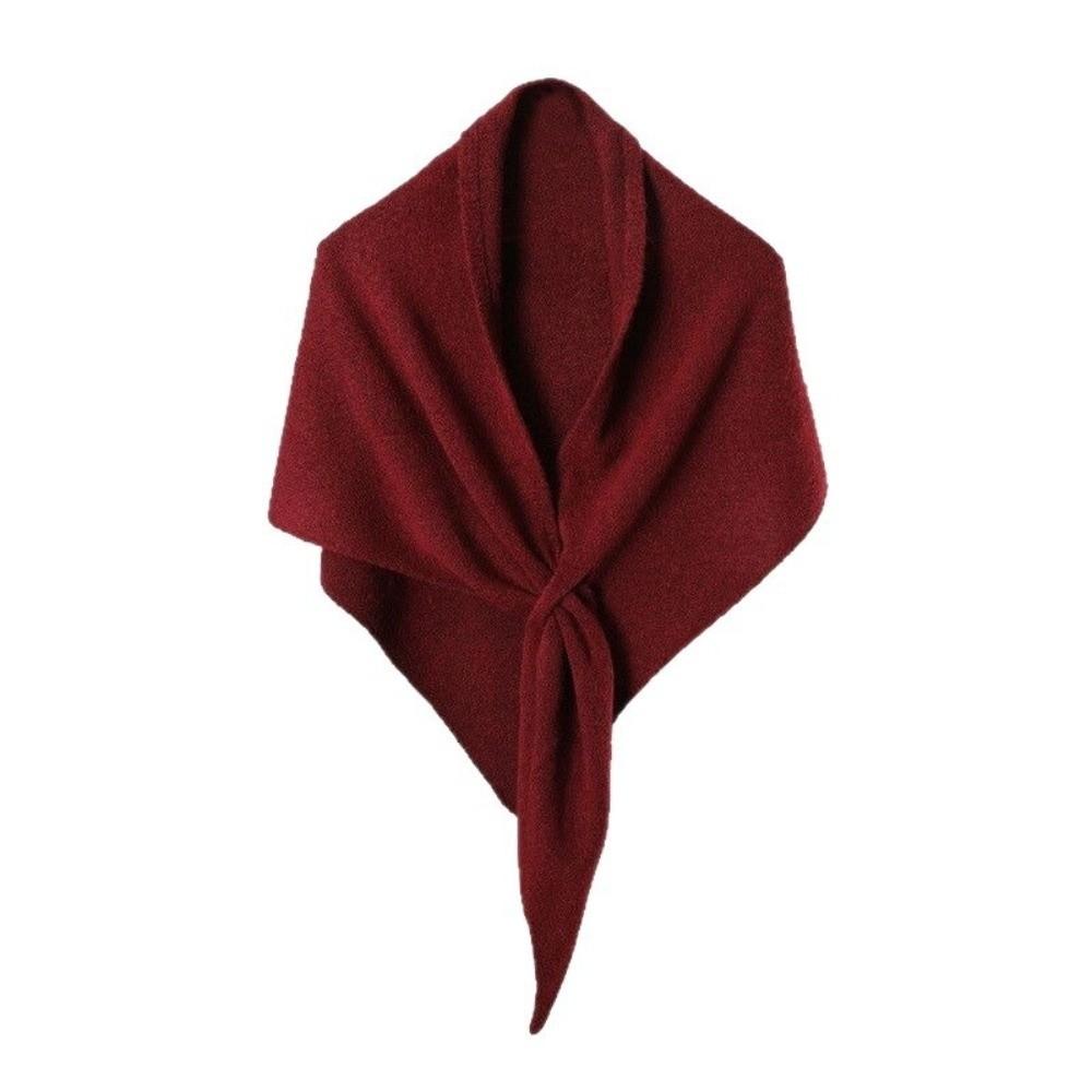 Plush Knitted Triangle Scarf Korean Style Cape Wraps Fashion Winter Shawl Women/Men