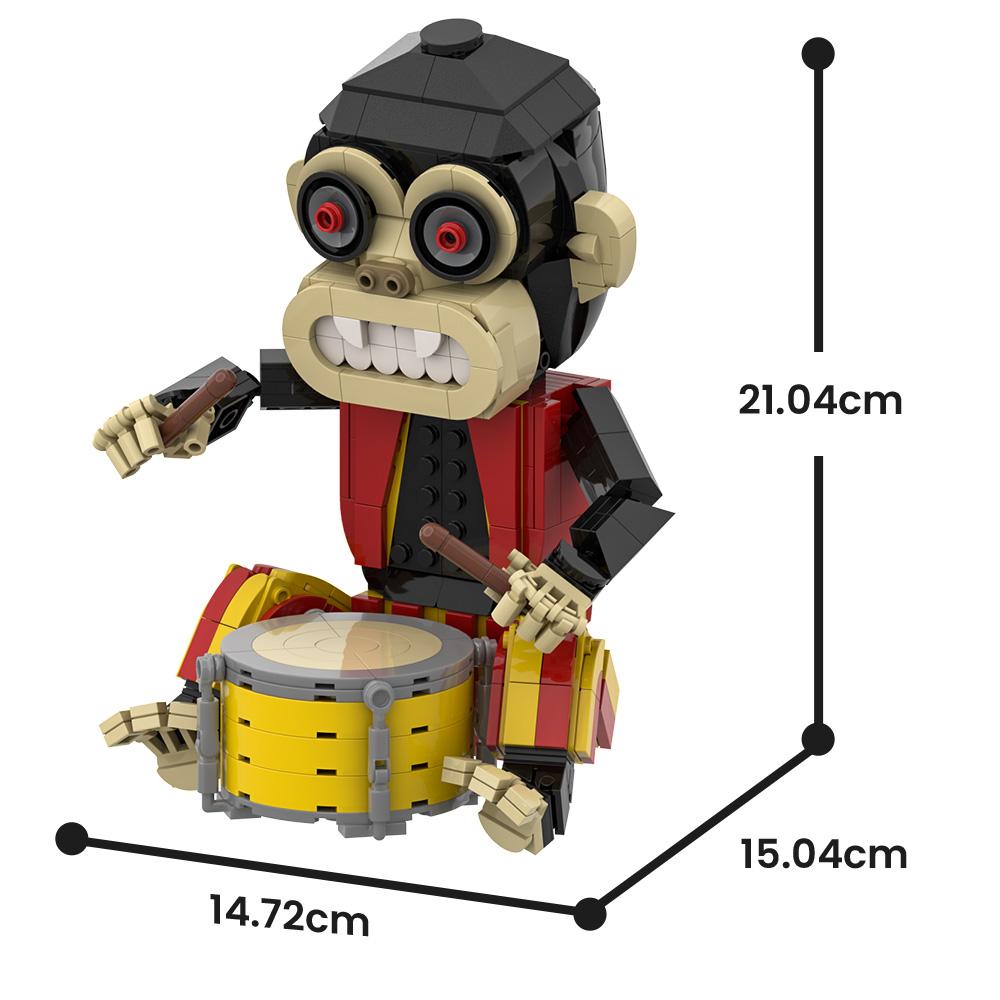 Gobricks MOC THE MONKEY Brickheadz Building Blocks Horror Movie Figure THE MONKEY Bricks Model Christmas Toys Gift