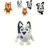 Adorable Blue And Orange Plush Dog Dolls Soft Crystal Velvet Toy For Kids