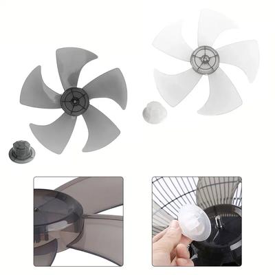 Vylepšete svůj stojanový ventilátor touto pětilistou plastovou lopatkou ventilátoru Snadná instalace Vhodné pro ventilátor se 14 stojany Černá a bílá