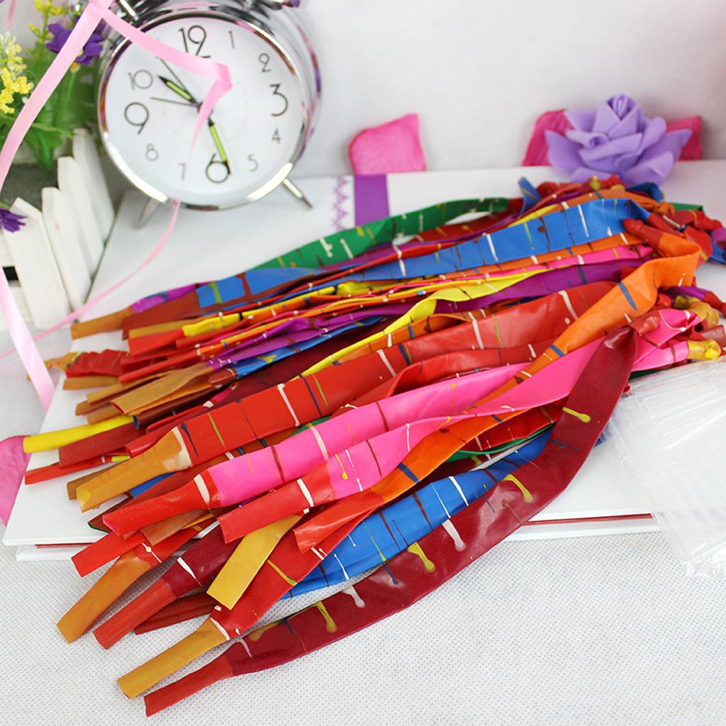 100pcs Assoted Long Jumbo Latex Rocket Balloon With Pump Party Kids Toys