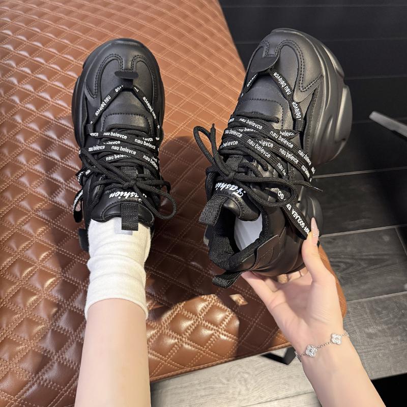 Fashion Women Chunky  Sneakers High Platform Sports Shoes New 2025 Autumn Thick Bottom Women's Wedge Casual Shoes