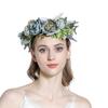 Bride Flower Headband Floral Garland Headpiece Bohemian Flower Crown Headband Boho Bridal Flower Wreath Hair Hoop