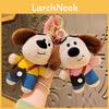 Adorable Plush Bunny Velvet Glasses Trendy Cool Puppy Keychain Toy Delicate Cartoon Bag Charm Car Key Chain