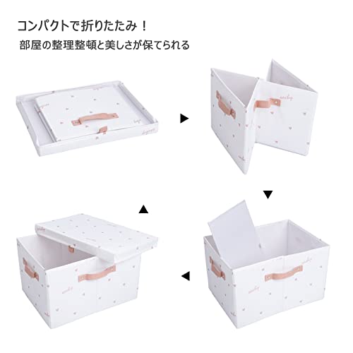 NEOVIVA SOLA Storage Box with Lid, Cute Foldable, Perfect for Toys, Clothes, and Accessories, Blue, Small