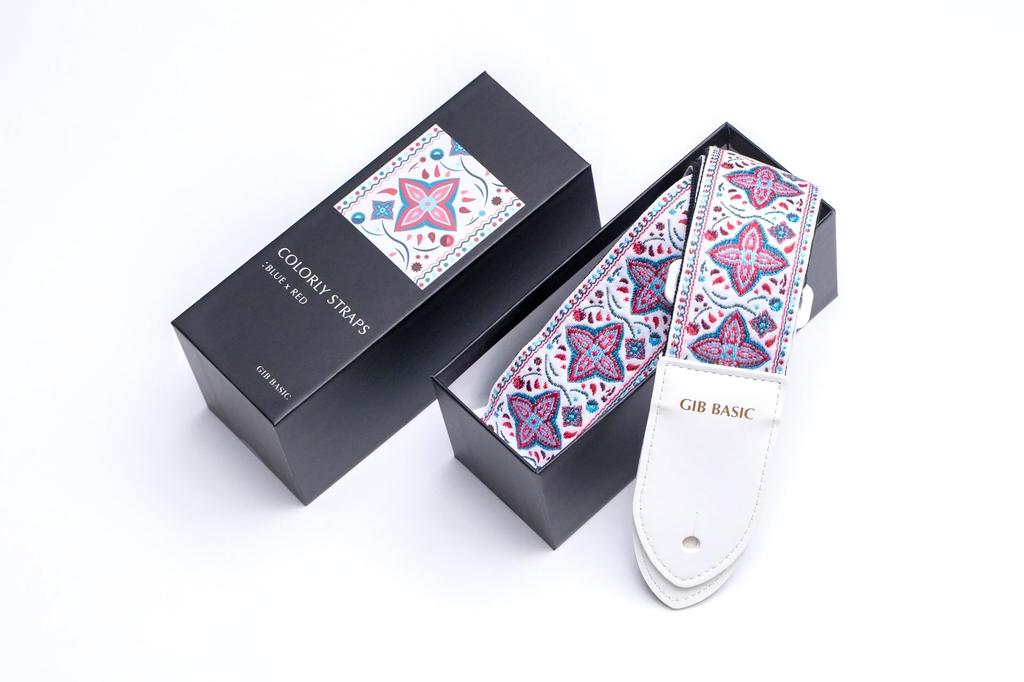 GIB Straps Straps Available in Various x 5cm BASIC/Colorly (BLUE × RED) Guitar/Bass Colors, 89-153cm