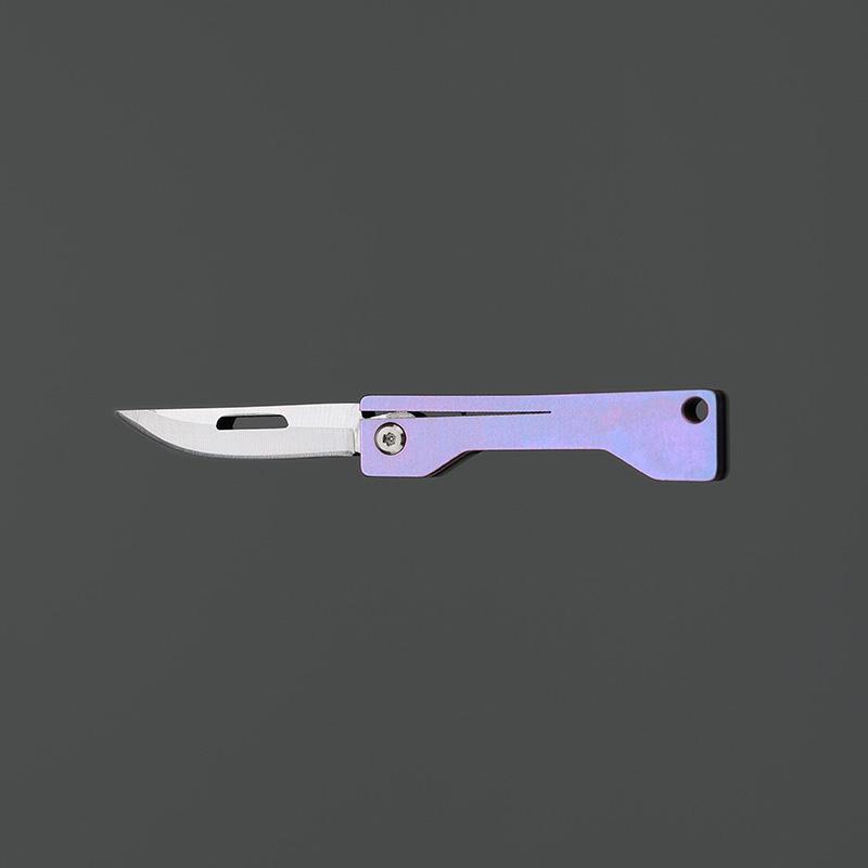 High Hardness Titanium Blade Mini Folding Knife Express Pocket Knives EDC Multipurpose Knife With Bottle Opener Screwdriver TooL