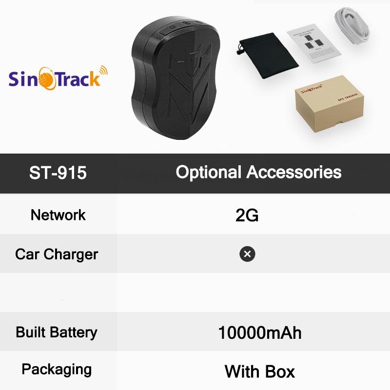 SinoTrack Magnet 4G Waterproof Car GPS Tracker ST-905/ST-915 Vehicle Locator Long Standby 10000mAH Battery with free APP