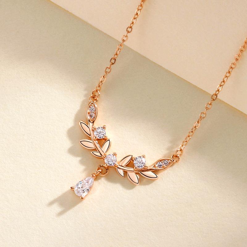 

Цветочная ветвь лавровое ожерелье женская ниша изысканный Mori high sense пшеничное ухо кулон ювелирное изделие подарок женский