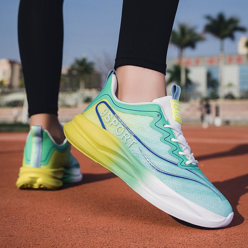 Men’s Contrast Color Sports Basketball Shoes Running Sneakers Shoes Students Over Sized Jogging Shoes