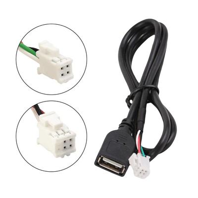 Adaptateur de câble USB pour voiture 76 cm, connecteur 4 broches 6 broches, USB pour Android, câble adaptateur stéréo, radio C G1W6