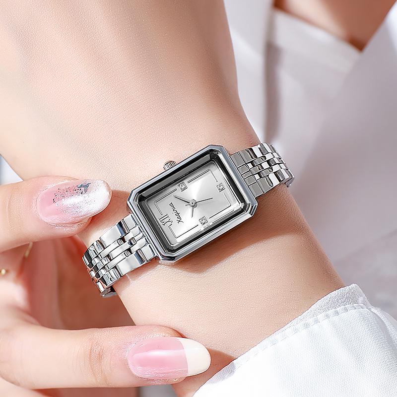 Orologio da Donna Quadrato Elegante con Cinturino in Acciaio - Design Elegante e alla Moda