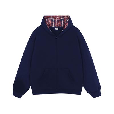 Men'S Solid Color Pocket Zipper Long Sleeved Jacket Jacket Hooded Sweatshirt