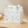 2025&2026 Productivity Calendar Stand Multifunctional Desk Organizer with Storage Box Cute Pen Holder&Memo Pad for Home Decor