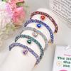 Diamond chain heart shape cat and dog necklace pet necklace cat and dog supplies rhinestone dog chain multicolor collar